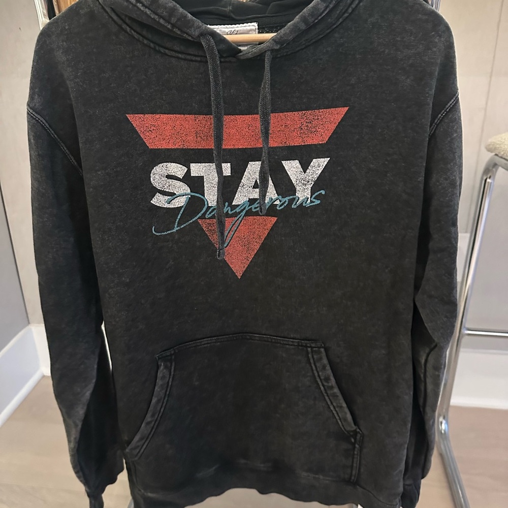 Kid Dangerous Black and Red Graphic Hoodie